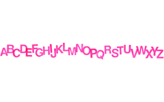 Stempelset hoofdletters 75 mm alfabet, 26 stuks