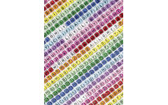 Crea-box letterkralen 5 mm assorti, 3300 stuks
