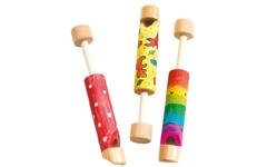Fluitjes hout, 12 stuks