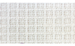 Wafelstof grof wit, 500 x 45 cm