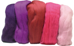 Viltwol 5 x 10 gr. rozetinten