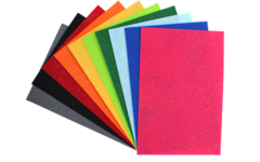 Vilt bio-glitter assorti 20 x 30 cm, 10 stuks