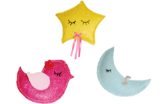 Vilt bio-glitter assorti 20 x 30 cm, 10 stuks