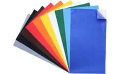 Vilt met plaklaag assorti 25x 35 cm, 10 stuks