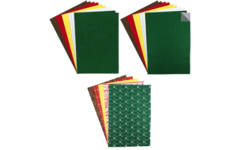 Vilt 20 x 30 cm kerst assortiment, 25 stuks