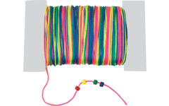Satijnkoord regenboogkleuren 1,5 mm, 90 meter