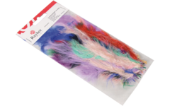 Veren gekleurd ass., 10 tot 15 cm lang, 45 stuks