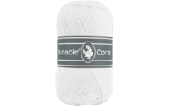 Breigaren Durable Coral Katoen wit 50 gram, 125 meter