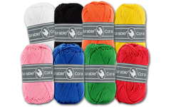 Breigaren katoen 50 gram assorti, 8 stuks