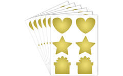 Krasstickers +/- 7 cm, 36 stickers