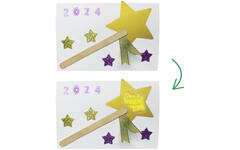 Krasstickers +/- 7 cm, 36 stickers