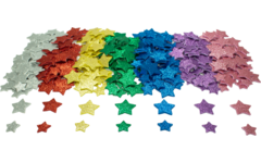 Foamstickers sterren assorti, 500 stuks