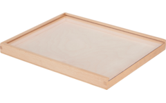 Rolf More - Kist van hout 23 x 29 x 4 cm met schuifdeksel