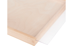 Rolf More - Kist van hout 23 x 29 x 4 cm met schuifdeksel