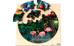 Rolf Puzzels - Reliëfpuzzel dieren in het regenwoud, 12 stukjes