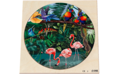 Rolf Puzzels - Reliëfpuzzel dieren in het regenwoud, 12 stukjes