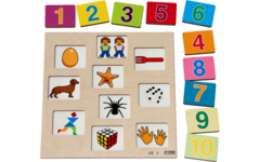 Rolf Puzzels - Reliëf puzzel ontdek het getal, 10 stukjes