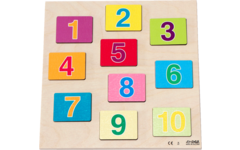 Rolf Puzzels - Reliëf puzzel ontdek het getal, 10 stukjes