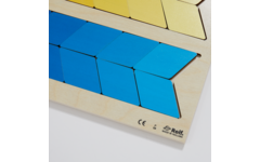 Rolf Puzzels - Puzzel kleurnuance rood, geel, blauw, 36 stukjes