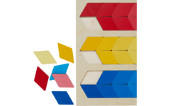 Rolf Puzzels - Puzzel kleurnuance rood, geel, blauw, 36 stukjes