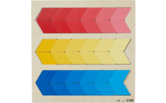 Rolf Puzzels - Puzzel kleurnuance rood, geel, blauw, 36 stukjes