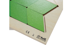 Rolf Puzzels - Puzzel kleurnuance oranje, paars en groen, 36 stukjes