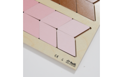 Rolf Puzzels - Puzzel kleurnuance grijs, bruin, roze, 36 stukjes