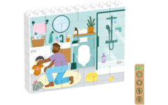 Rolf More - Verticale puzzel Badkamer