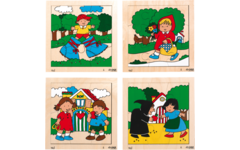 Rolf Puzzels - Puzzelserie sprookjes, 2x6 & 2x9 stukjes
