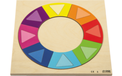 Rolf Puzzels - Reliëfpuzzel ontdek de kleur en vorm - regenboogkring - 16 stukjes