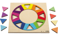 Rolf Puzzels - Reliëfpuzzel ontdek de kleur en vorm - regenboogkring - 16 stukjes