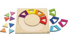 Rolf Puzzels - Reliëfpuzzel ontdek de kleur en vorm - regenboogkring - 16 stukjes