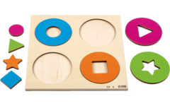 Rolf Puzzels - Reliëfpuzzel ontdek de kleur en vorm - cirkels en vormen - 8 stukjes