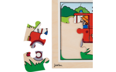 Rolf Puzzels - Puzzelserie transport 1, 12 stukjes per puzzel
