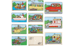Rolf Puzzels - Puzzelserie Voertuig-Inkijk, 24 stukjes per puzzel