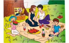 Rolf Puzzels - Puzzel aan het picknicken, 32 stukjes