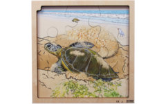 Rolf Connect - Groeipuzzel schildpad 28 x 28 cm 4-lagen 86 stukjes