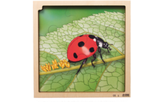 Rolf Connect - Groeipuzzel lieveheersbeestje 28x28 cm 4-lagen 86 stukjes