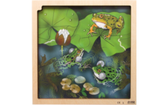 Rolf Connect - Groeipuzzel kikker 28 x 28 cm 4 lagen 86 stukjes
