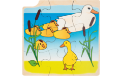Rolf Puzzels - Groeipuzzel eend, 4 lagen, 36 stukjes