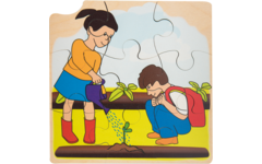 Rolf Puzzels - Groeipuzzel zonnebloem, 4 lagen, 36 stukjes