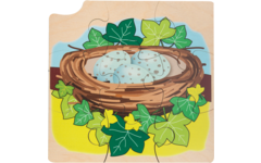 Rolf Puzzels - Groeipuzzel merel 4-lagen, 36 stukjes