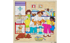 Rolf Puzzels - Puzzel dierenarts, 64 stukjes