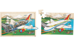 Rolf Puzzels - Inkijkpuzzel vliegtuig, 60 stukjes