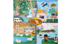 Rolf Puzzels - Puzzelserie landen, 4 stuks