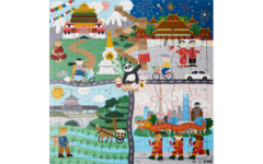 Rolf Puzzels - Puzzelserie landen, 4 stuks