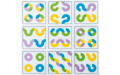 Rolf More - Geometrische vormenlotto kwart hoog