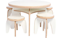 Rolf More - Ronde tafel, wit, hoogte C3 (59 cm)