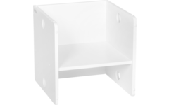 Rolf More - Stoel Kuben kleuteruitvoering Wit gespoten 36x36x36cm ongemonteerd