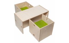 Rolf More - Stoel Kuben kleuteruitvoering groen 36 x 36 x 36 cm ongemonteerd